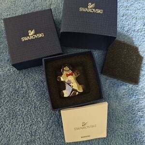 Swarovski Crystal Rocking Gingerbread Man 5004554 Rare Mint Boxed Retired Xmas